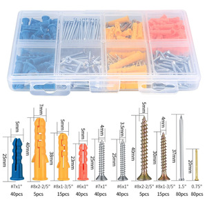Baiguluo Drywall Anchors Kit 360Pcs Metric Self Tapping Screws Expansion Tubes Rubber Plugs For Fixed General Industry Use - Product Image 2