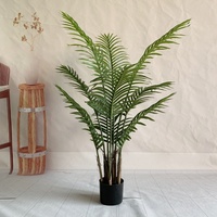 Palmier artificiel écologique de 130 cm, plante décorative d'intérieur et d'extérieur pour la décoration de la maison, les mariages et les fêtes de Noël