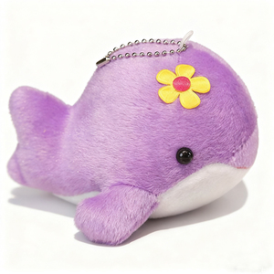 Đồ chơi móc khóa cá voi nhồi bông mềm mại dễ thương 9cm/3.5in bán sỉ, chất lượng cao, số lượng đặt hàng tối thiểu thấp - Product Image 3