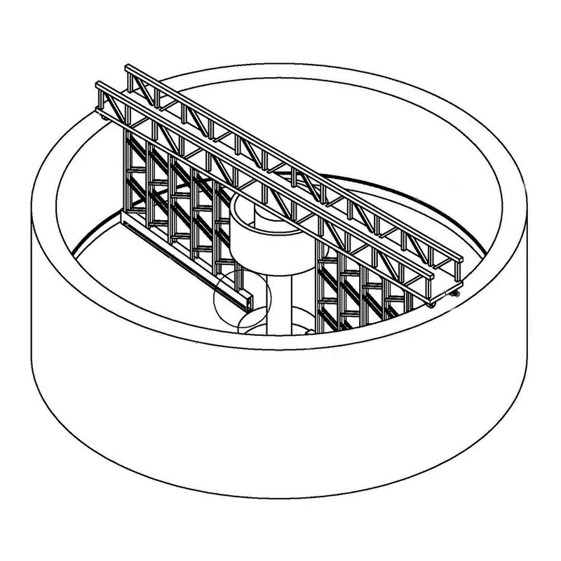 Grattoir de boue à entraînement Central pour usine de traitement des eaux usées pour gratter et écrémer la boue dans le réservoir de sédimentation circulaire