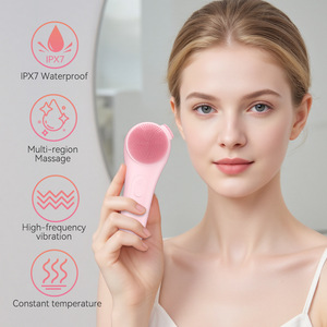 Smart Electric <strong>Facial</strong> <strong>Cleansing</strong> <strong>Brush</strong> With Constant Temperature Heating 5 Speed Vibration Waterproof for Deep Pore Cleaning - Product Image 2