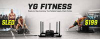 YG FITNESS Traîneau de fitness robuste HYROX Standard, traîneau de poussée professionnel pour entraînement de force commercial