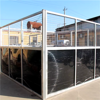 6ft 7ft 8ft Tuyau en acier galvanisé Horse Yard Barn Stall Horse Box Stable temporaire pour chevaux/Abris avec toit