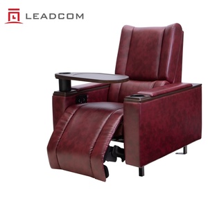 Fauteuil inclinable de cinéma VIP en cuir véritable LEADCOM LS-819 Zero Wall, entièrement rembourré, avec repose-pieds pliable, siège de théâtre VIP - Product Image 3