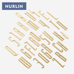 Nurlin 70mm Ottone Dorato No. Targhe in Metallo con Numeri Civici e Lettere che Cambiano Colore per Indirizzi di Appartamenti e Cassette Postali - Product Image 5