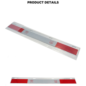 24"x3" <b>Mud</b> <b>Flap</b> Reflector for Semi Truck and Semi Trailer Aluminum Straight Strip with Reflective Tape - Product Image 5