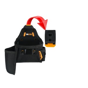 Bolsa de Herramientas de Bolsillo con 9 Compartimentos y Cinturón, Bolsa de Herramientas con Cinturón Ajustable para Electricistas - Product Image 1