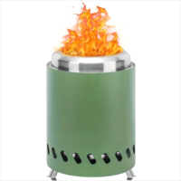 Cheminée de table sans fumée en acier inoxydable, mini poêle à bois portable, petit foyer d'extérieur pour camping et jardin - Offre Spéciale