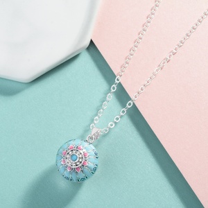 Mamá bebé mejor regalo de joyería Vintage flor Bola de los deseos collar de Bola mexicana - Product Image 3