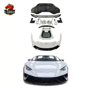 Lp610 Performante עיצוב סגנון רכב פגוש למבורגיני Huracan Lp580 Lp610 גוף ערכת קדמי פגוש אחורי פגוש הוד פליטה