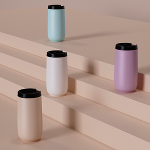 แก้วกาแฟเซรามิกแบบพกพา ใช้ซ้ำได้ แก้วกาแฟพอร์ซเลนสุดหรู แก้วกาแฟแบบพกพาสองชั้นเก็บอุณหภูมิ - Product Image 4