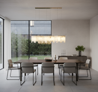 Arctora Suspension Moderne Albâtre Linéaire Luminaire Suspendu pour Hôtel Villa Salle À Manger Cuisine Îlot Intérieur En Gros