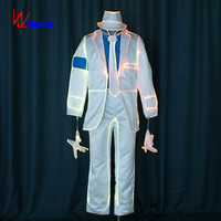 Costumes étonnants de représentation de danse de Tron, costumes de la danse LED de Michael Jackson avec DMX