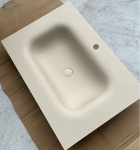 Интегрированная современная тумба для ванной с мраморной квадратной раковиной, бесшовная, настенная, с легкой очисткой - Product Image 4