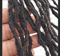 Ekstensi Rambut Manusia Premium Inter Curly Locs 12 Inch 0.2cm Warna Alami Locs Buatan Tangan Lembut Ringan Tahan Lama