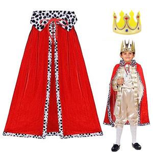 Tricolor Little Prince Cape Costume con Tricolor Rhinestone King Crown Fancy Dress para Carnival Halloween Party Holiday - Product Image 5
