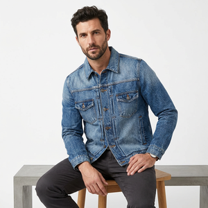 Chaqueta de Mezclilla para Hombre, Estilo Casual, Otoñal, Color Índigo, con Botones, Lavada y Desgastada, Resistente al Viento y Transpirable, Nueva Llegada - Product Image 5