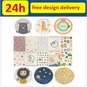 Comprar alfombra redonda de microfibra esponjosa para habitación de niños alfombra de área de juego - Product Image 2