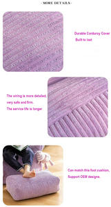 Fauteuil pouf en velours côtelé doux pour enfants housse de canapé à haute densité remplie de mousse pour la maison - Product Image 3