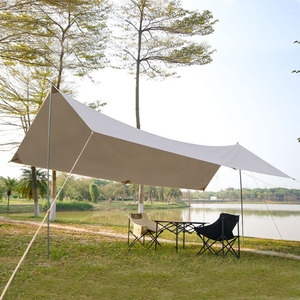 Telo <span class=keywords><strong>da</strong></span> Campeggio per Esterni con Tenda Parasole Leggera, Impermeabile e Resistente al Sole, Telo Copertura 210D per Picnic e Campeggio - Disponibilità Immediata - Product Image 2