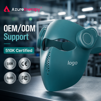 Masque facial LED à activation vocale, masque de luminothérapie rouge avec longueurs d'onde de 460 nm, 665 nm, 850 nm, 1064 nm, masque chauffant pour une utilisation à domicile ou en spa