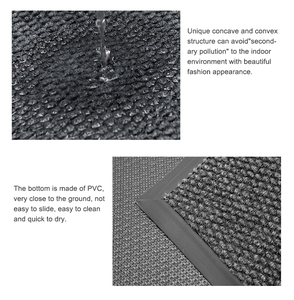 Estera multiusos resistente con respaldo de PVC para puerta delantera, estera bereber lavable antideslizante resistente alfombra para atrapar suciedad - Product Image 4