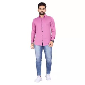 Chemise unie à manches longues pour hommes vente en gros personnalisée disponible au prix de gros pour les revendeurs et les entreprises de l'Inde - Product Image 3