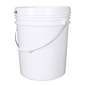 Seau en plastique blanc de qualité alimentaire de 5 gallons pour enfants avec couvercle en PE/PP pour cornichons, peinture et huile, emballage, fûts, seaux et barils - Product Image 1