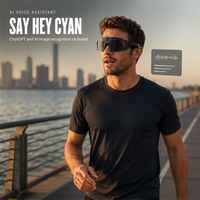 Lunettes de soleil intelligentes IA avec caméra 8MP, traduction IA ChatGPT en 139 langues, pour le cyclisme et les sports, Bluetooth 5.4 à oreille ouverte, pour hommes et femmes