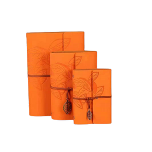 Diario Retro Bloc de notas de cuero PU Cuaderno Papelería diario de cuero hecho a mano Diario de cuero de hojas sueltas cuaderno diario - Product Image 3