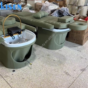 Kisen U-shaped Headrest Electric Adjustable Shampoo Bed Pedicure Chair Head Spa Foot <b>Bath</b> New Design Massage Table for Salon - Product Image 6