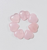 Quartz rose décoratif en forme de coeur couleur rose cristaux naturels pierres petites