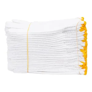 Wildly sử dụng chất lượng tốt nhất 10 đo có thể giặt cứng-mặc tẩy trắng Polyester cotton tay an toàn chuỗi dệt kim làm việc găng tay