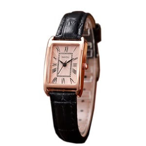<b>Watch</b> for Women Vintage Square Dial Roman Scale Leather Strap Alloy Quartz Student Wristwatch - Product Image 2