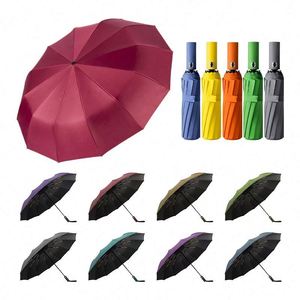 Most Popular 3Foldable Fully-Automatic UV Rain Sun Protection Umbrella 190T Pongee Alloy Handle Modern Luxury Business <b>Gifts</b> - Product Image 3