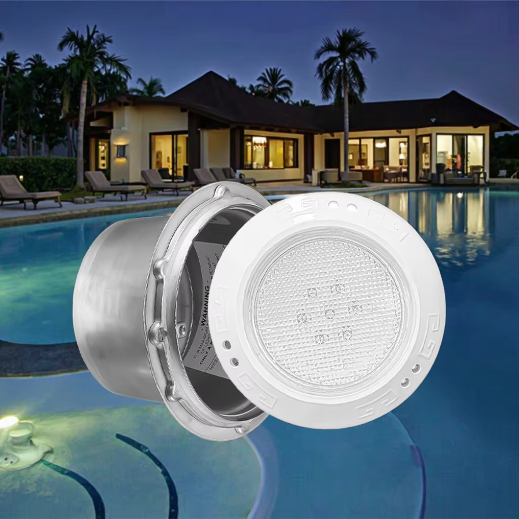 Aluminum Lamp Body 12V DC/AC LED Underwater Pool Lights 6-Inch Color-Changing IP68 Lights for Pool Lighting