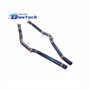 ท่อไอเสียไทเทเนียมคุณภาพสูงสีน้ำเงินด้านหน้า สำหรับ Audi RS Q8 4.0T แบบ Downpipe ติดตั้งง่าย / ใส่ได้โดยตรง - Product Image 6