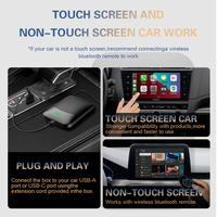 Boîte Android AI Adaptateur Apple 3-en-1 CarPlay sans fil Android Auto Mirror Link Écran partagé GPS Netflix/YouTube/TikTok/Google