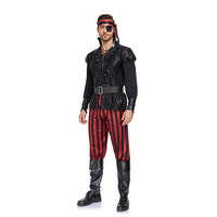 Capitaine Pirate Jack Sparrow Performance Costume Halloween Pirate Outfit Cosplay Vêtements pour Costumes de Fête
