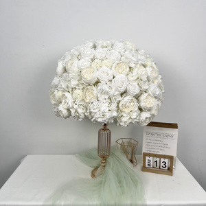 Décoration de mariage, arrangement de fleurs de rose de 50 cm, 60 cm, 70 cm, 80 cm, <span class=keywords><strong>centre</strong></span> de table rose, boule de fleurs rose - Product Image 1