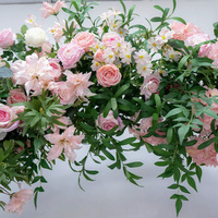 Arche de roses artificielles en soie rose personnalisée pour anniversaire, remise de diplôme, mariage, événement, fête, Noël, décoration de restaurant, bar