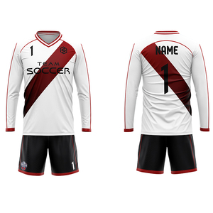 Marineblaues Fußballtrikot und Shorts für Erwachsene mit Sublimationsdruck-Logo Herren-Fußballbekleidung - Product Image 3