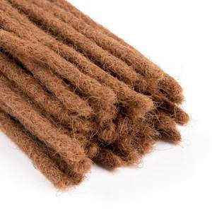 100% fait à la main noir humain Extensions Super Double aiguille dessinée pour femmes hommes peut être <span class=keywords><strong>bouclé</strong></span> blanchi Locs permanent Dreadlock - Product Image 2