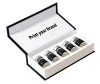Boîte cadeau magnétique en carton rigide sur mesure pour flacon de peptide cosmétique 10ml/3ml avec laminage mat