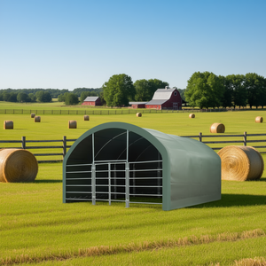 Corral para Ganado TMG, 20 x 20, con Recubrimiento en Polvo, Techo de Domo de 12 Pies, Cubierta de PVC Verde - Product Image 2