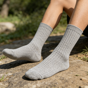 <span class=keywords><strong>Chaussettes</strong></span> en laine de haute qualité, <span class=keywords><strong>chaudes</strong></span>, épaisses, unies, mi-mollet, douces, respirantes, pour hommes, pour le travail en extérieur - Product Image 3