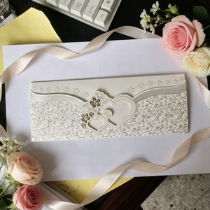European-style High-end Wedding Invitations Laser-cut Fashionable <b>Paper</b> Invitation card - Product Image 1