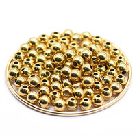 Perles d'espacement rondes en acier inoxydable de 2 mm, 2,5 mm, 3 mm, 4 mm, 5 mm, 6 mm, 7 mm, 8 mm, 10 mm, 12 mm pour la fabrication de bijoux et bracelets pour femmes