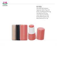 Tube de rouge à lèvres rotatif Choebe de luxe en métal, 6,8 ml et 7,2 ml, remplissage par le haut et par le bas, mini-contenant, emballage cosmétique