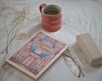 Carnet de lecture LABON Angel avec couverture rigide dorée, carnet de suivi A5, journal de révision, papier résistant à l'encre, personnalisé pour les amateurs de livres